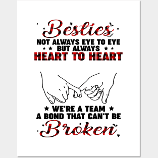 Bestie Shirt Not Always Eye To Eye But Always Heart To Heart Personalized Best Friend Posters and Art